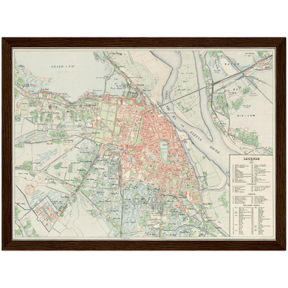 Historical city map  Test product horizontal 3 sizes