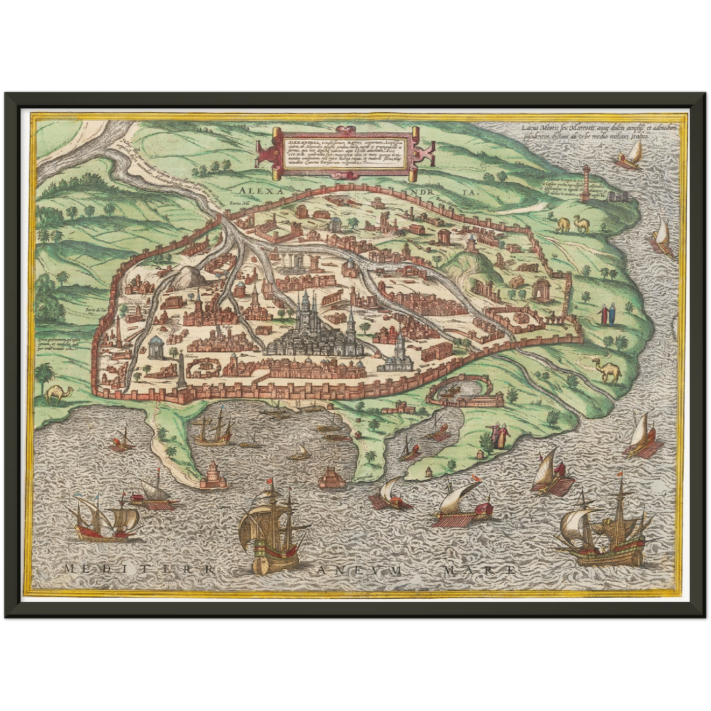 Historical city map  Test product horizontal 3 sizes