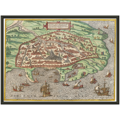 Historical city map  Test product horizontal 3 sizes