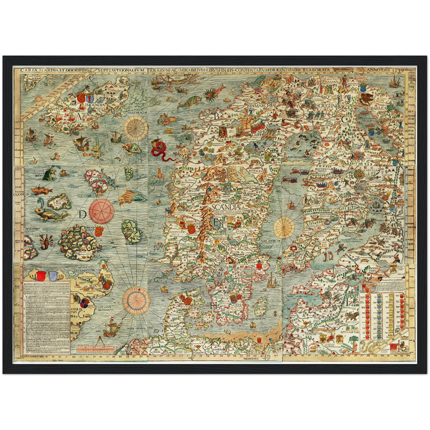 Historical city map  Test product horizontal 3 sizes