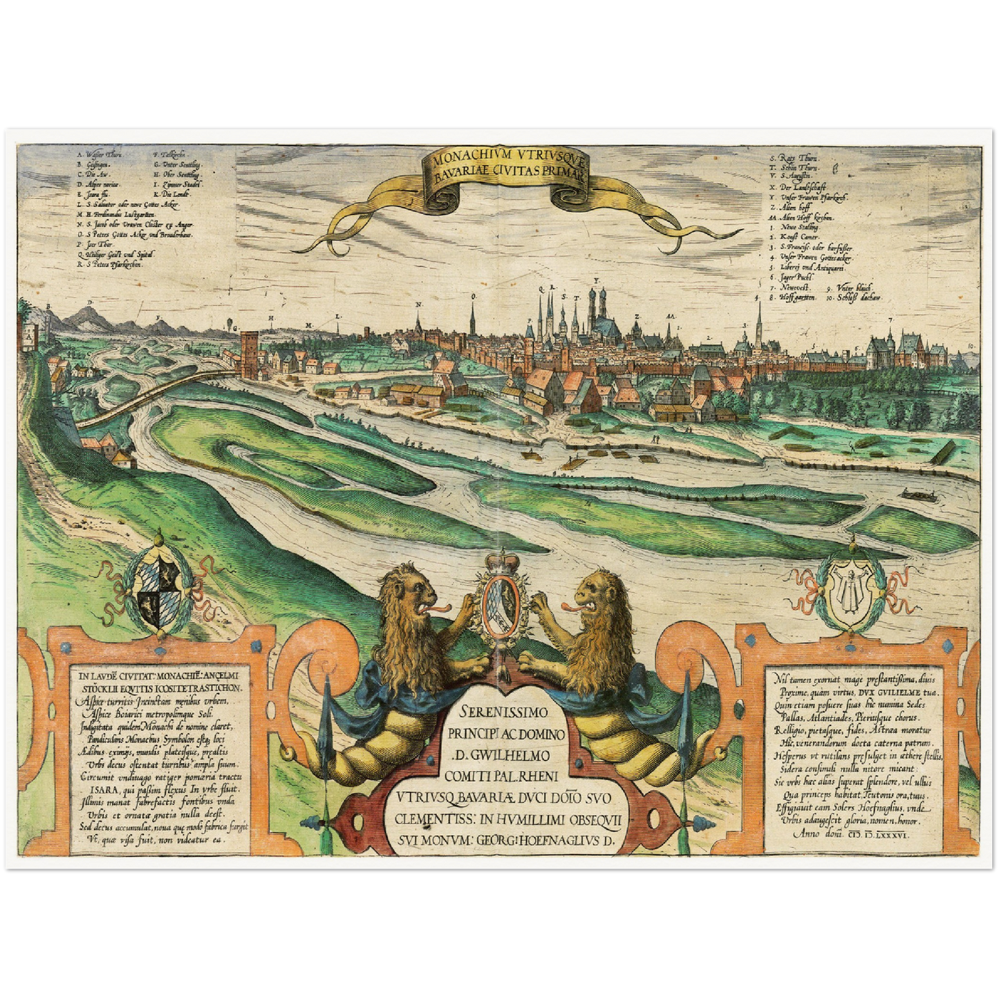 Historical city map  Test product horizontal 3 sizes