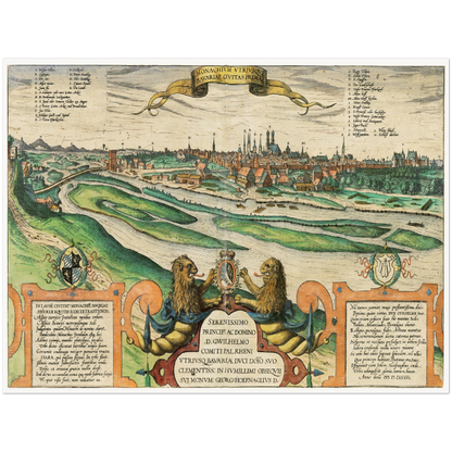 Historical city map  Test product horizontal 3 sizes