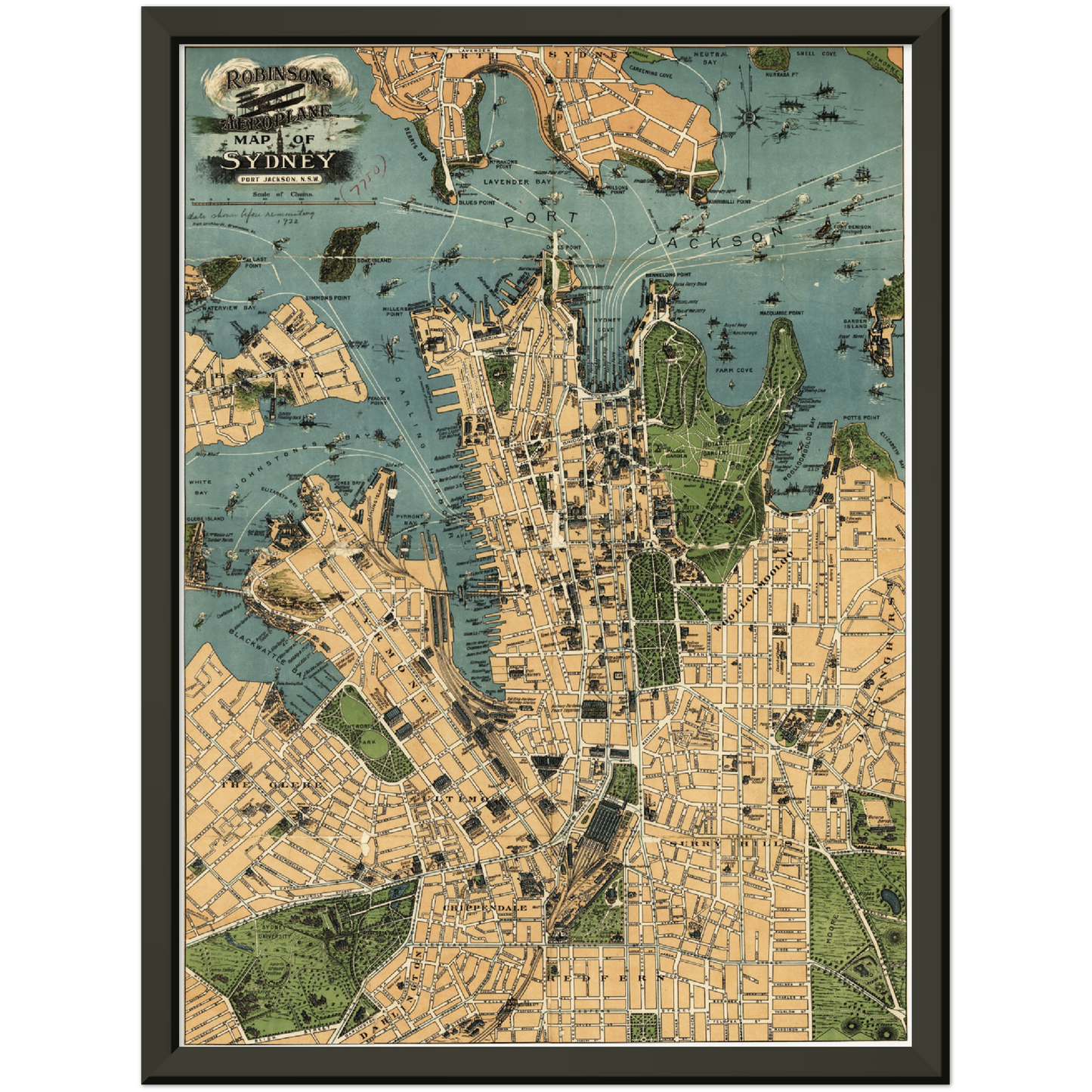 Historical city map  Test product horizontal 3 sizes