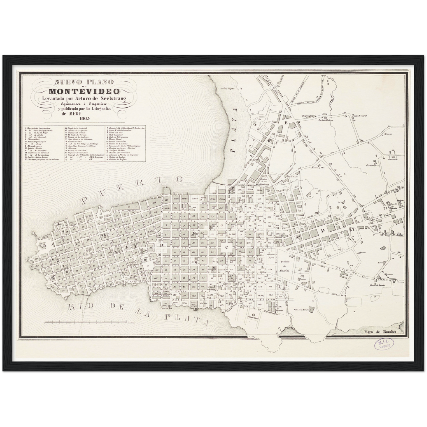 Historical city map  Test product horizontal 3 sizes