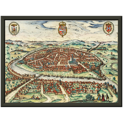 Historical city map  Test product horizontal 3 sizes