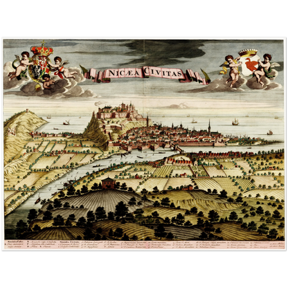 Historischer Stadtansicht Nizza um 1700