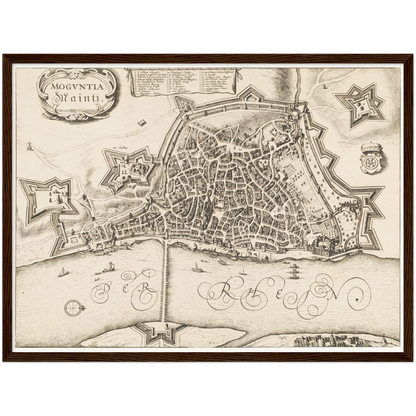 Historischer Stadtplan Mainz um 1670