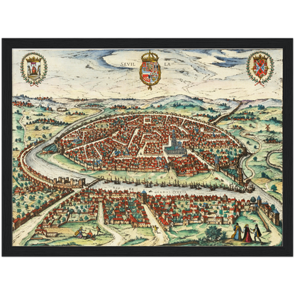 Historical city map  Test product horizontal 3 sizes