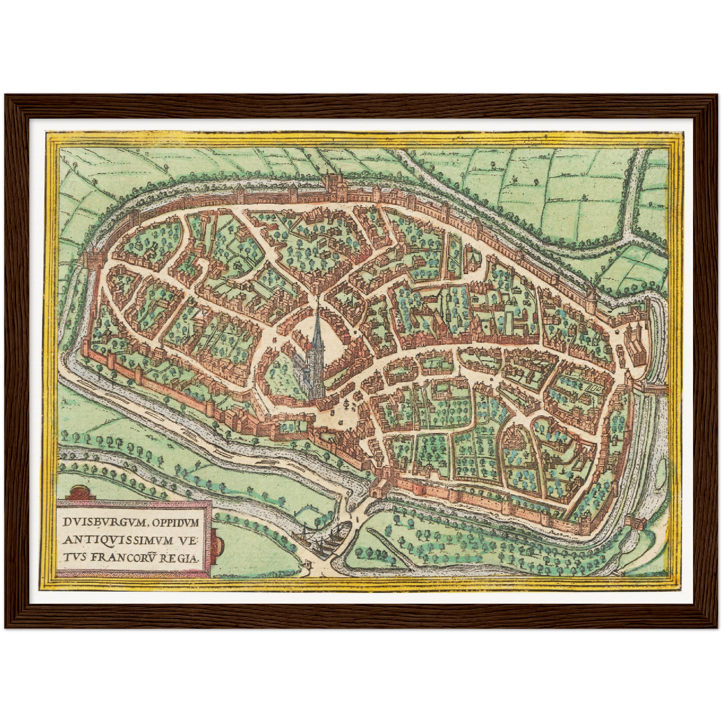 Historical city map  Test product horizontal 3 sizes