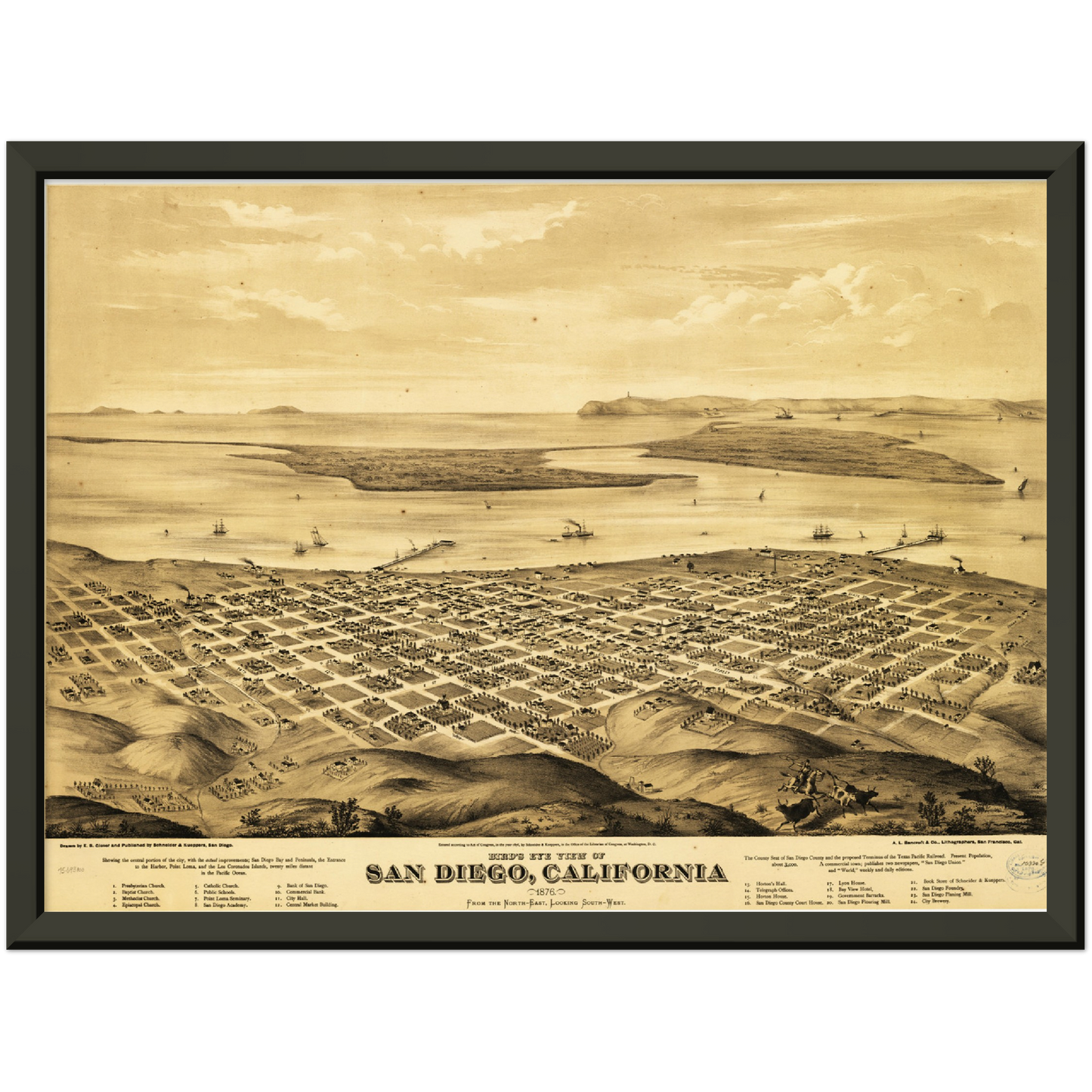 Historical city map  Test product horizontal 3 sizes