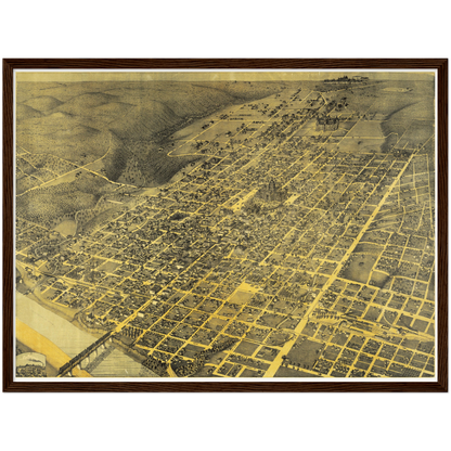 Historical city map  Test product horizontal 3 sizes