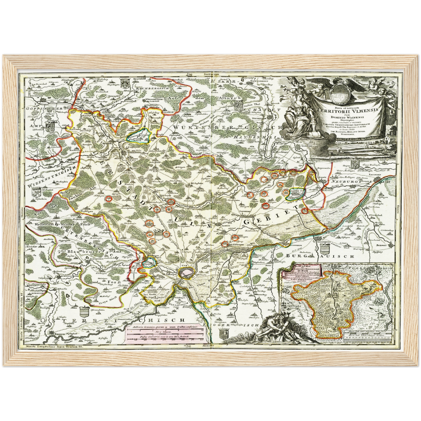 Historical city map  Test product horizontal 3 sizes
