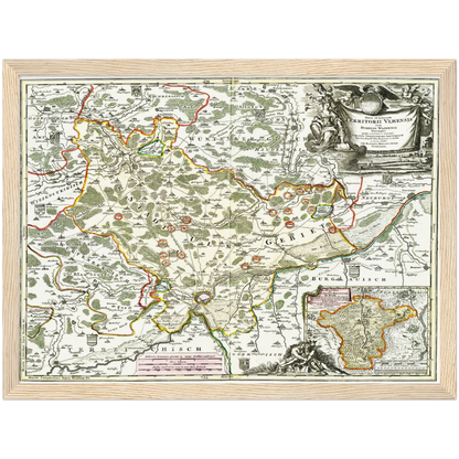 Historical city map  Test product horizontal 3 sizes