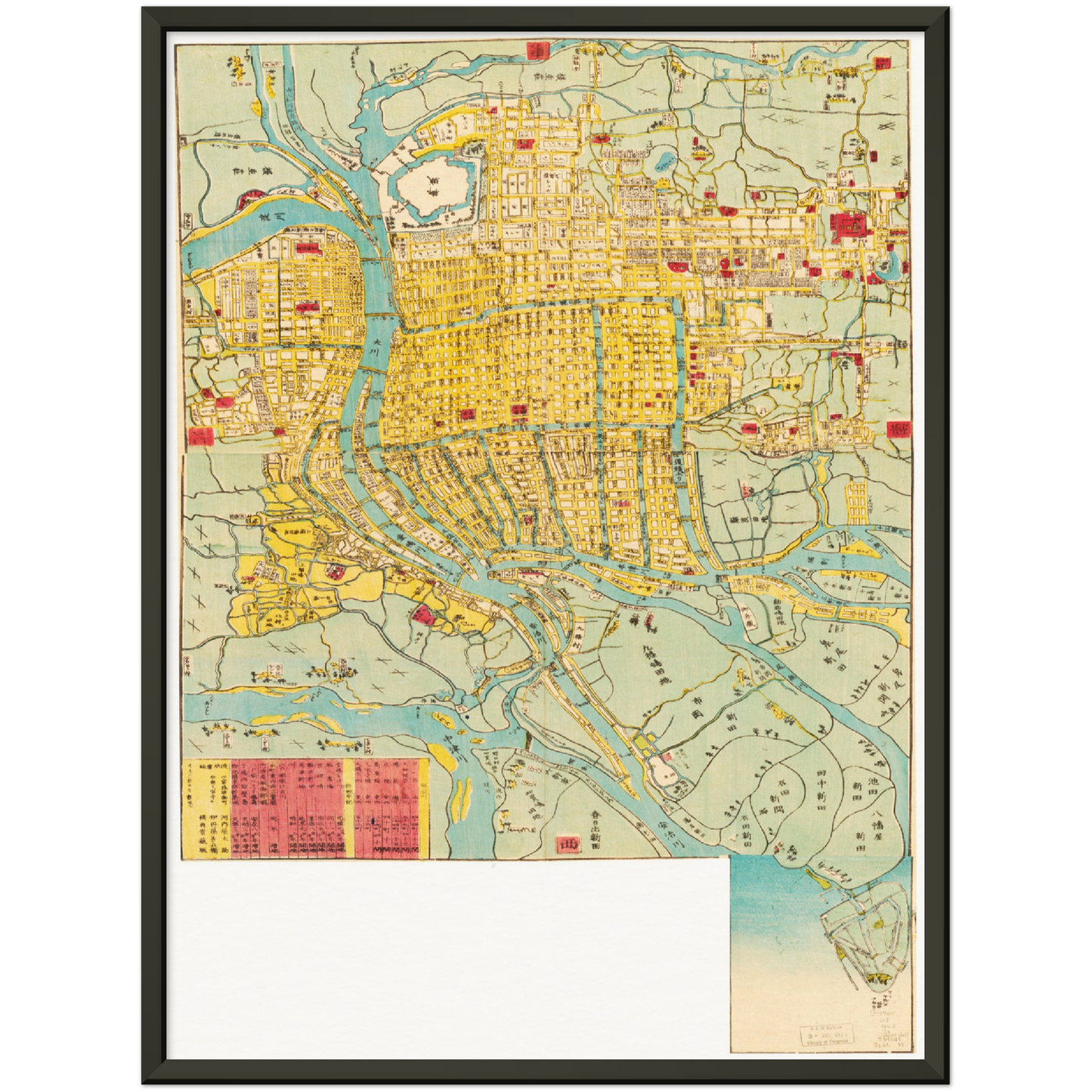 Historical city map  Test product horizontal 3 sizes