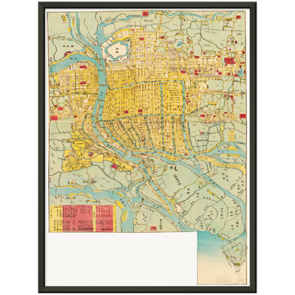 Historical city map  Test product horizontal 3 sizes