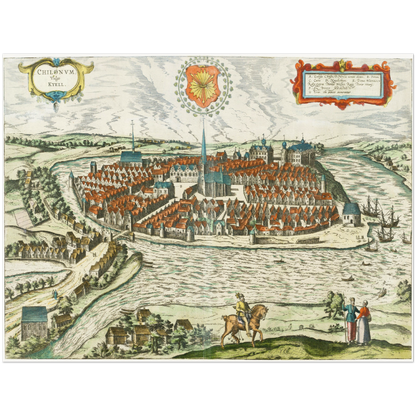 Historical city map  Test product horizontal 3 sizes