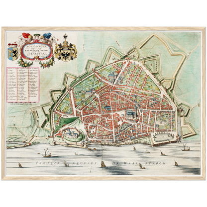 Historischer Stadtplan Nijmegen um 1649
