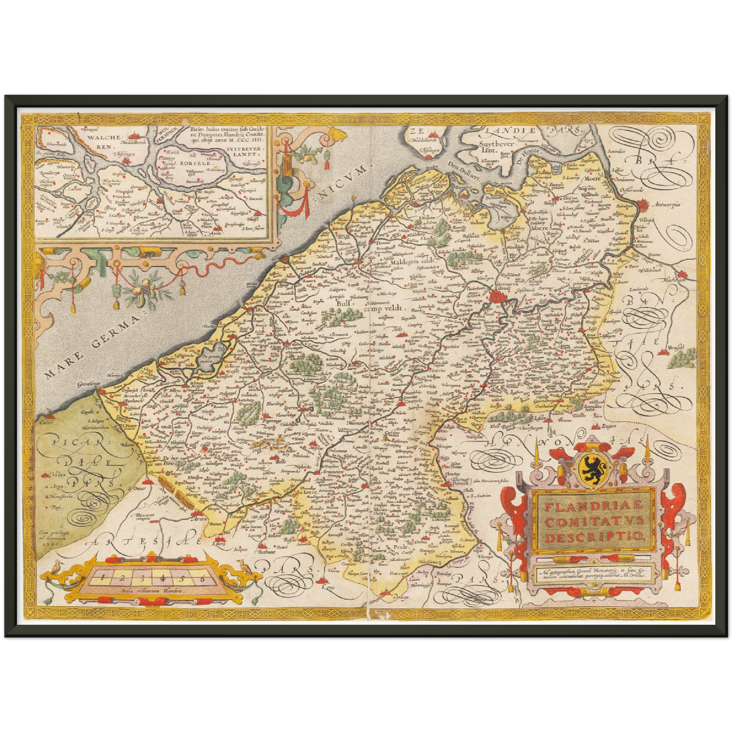 Historical city map  Test product horizontal 3 sizes