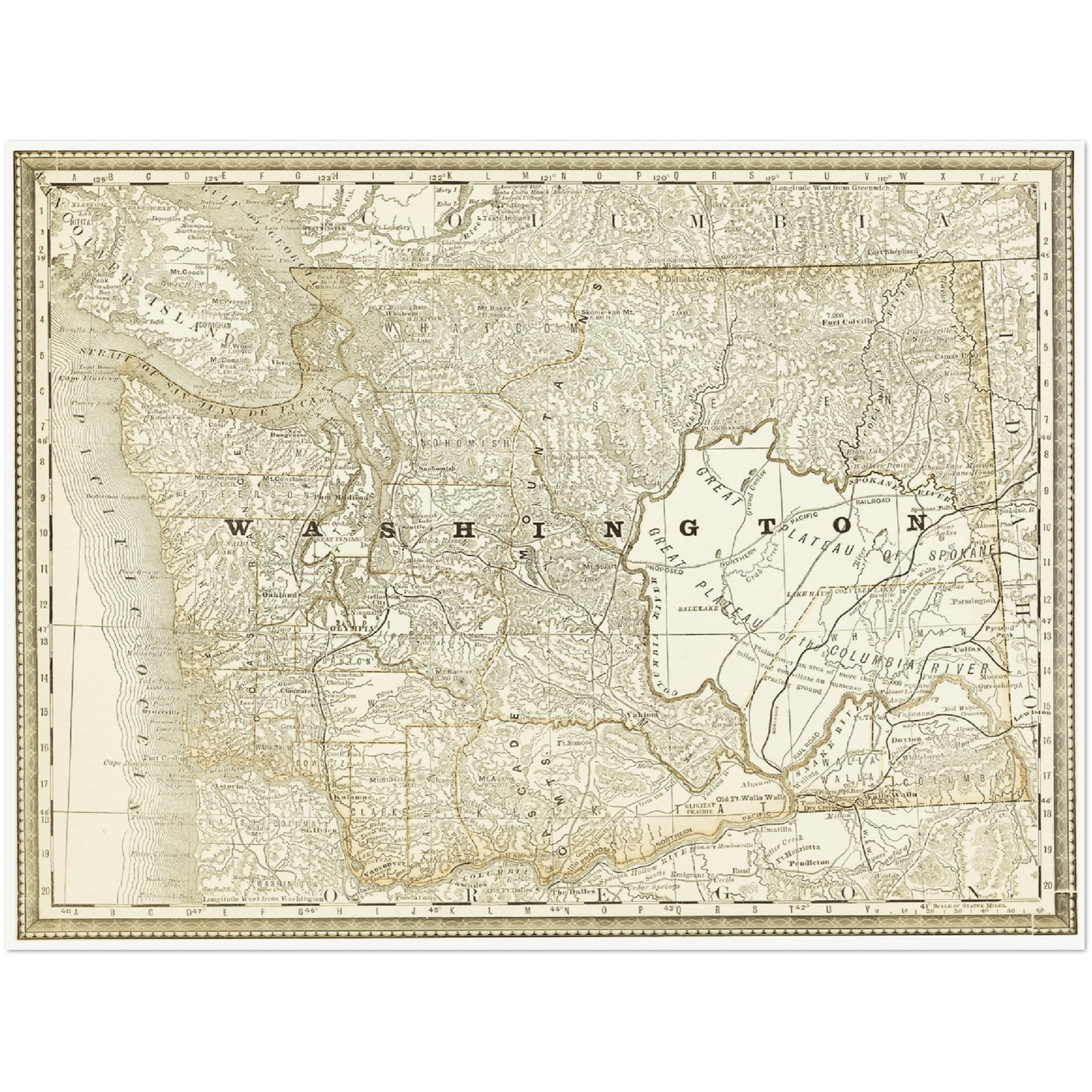 Historical city map  Test product horizontal 3 sizes
