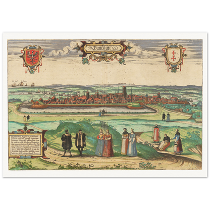 Historical city map  Test product horizontal 3 sizes