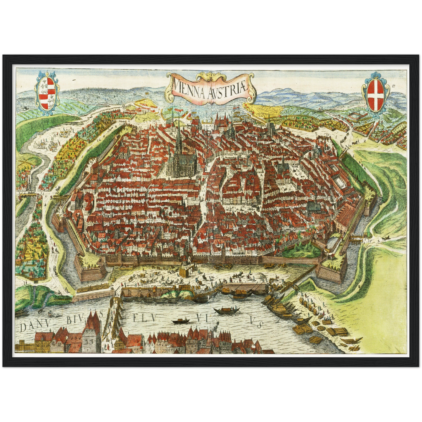 Historical city map  Test product horizontal 3 sizes