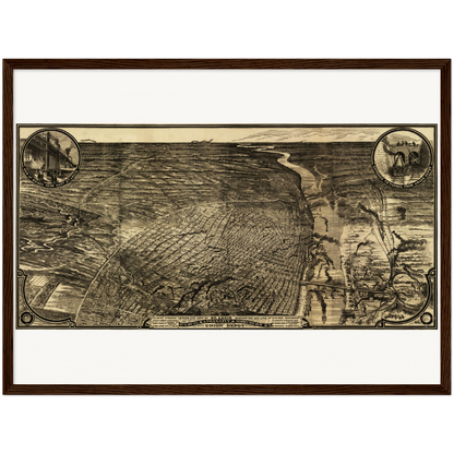 Historical city map  Test product horizontal 3 sizes