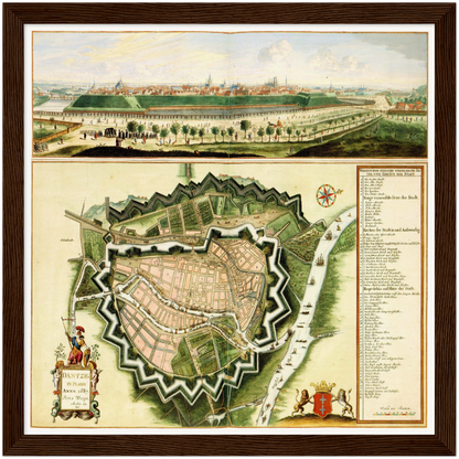 Historical city map  Test product horizontal 3 sizes