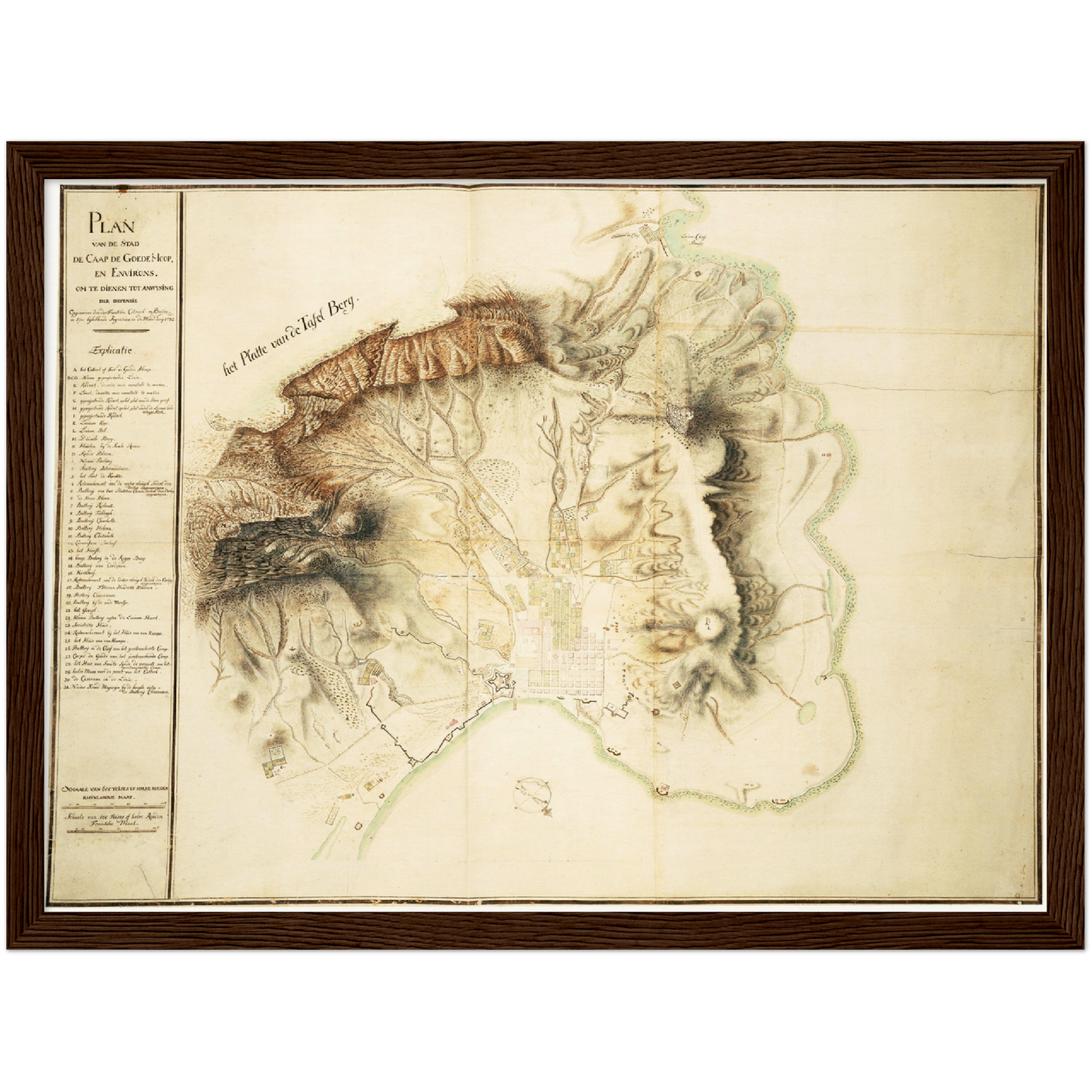 Historical city map  Test product horizontal 3 sizes