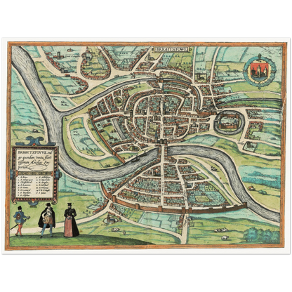 Historical city map  Test product horizontal 3 sizes