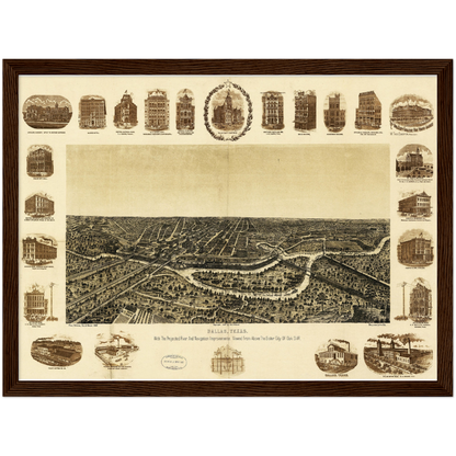 Historical city map  Test product horizontal 3 sizes