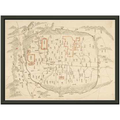 Historical city map  Test product horizontal 3 sizes