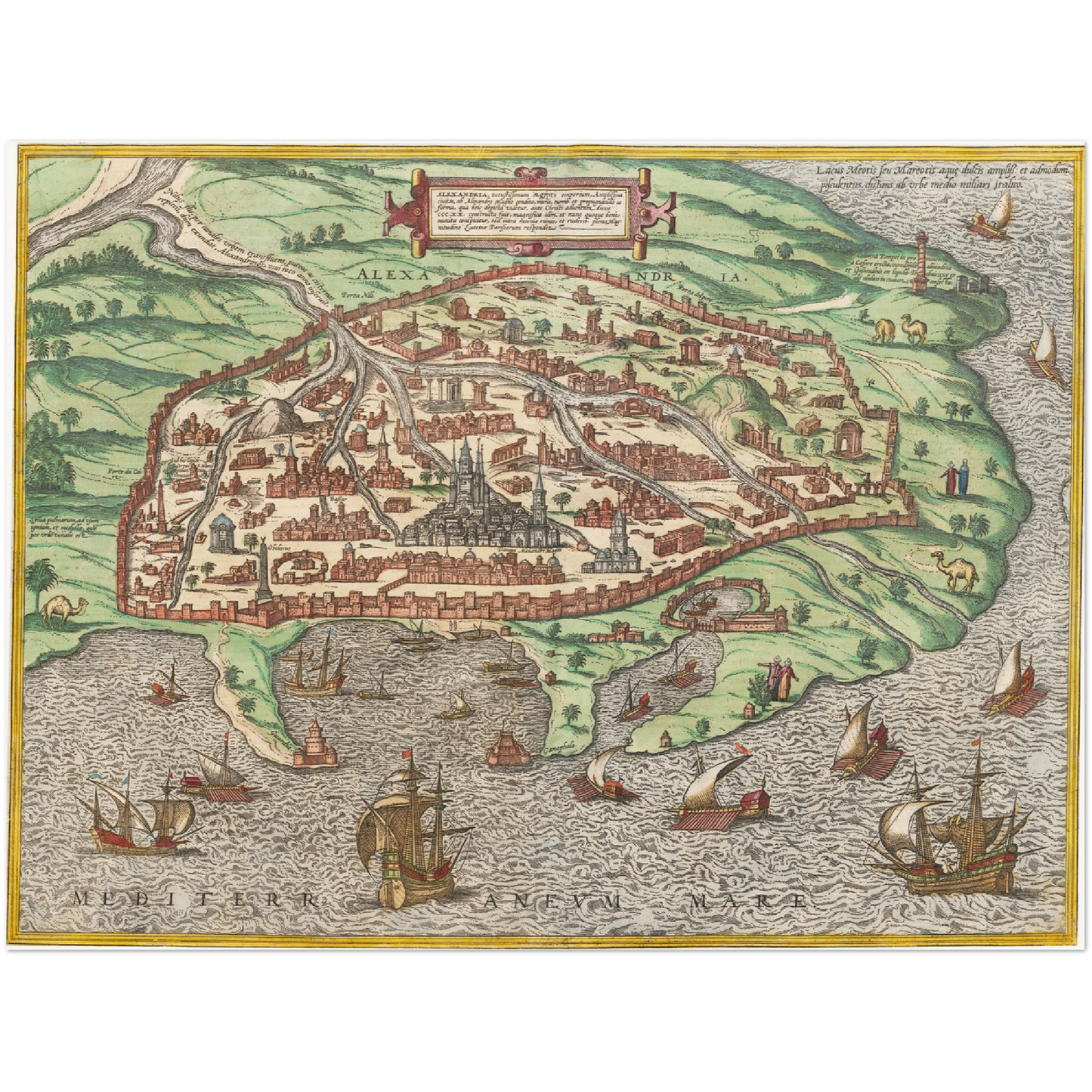 Historical city map  Test product horizontal 3 sizes