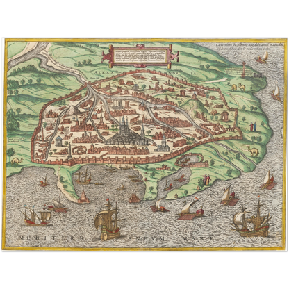 Historical city map  Test product horizontal 3 sizes