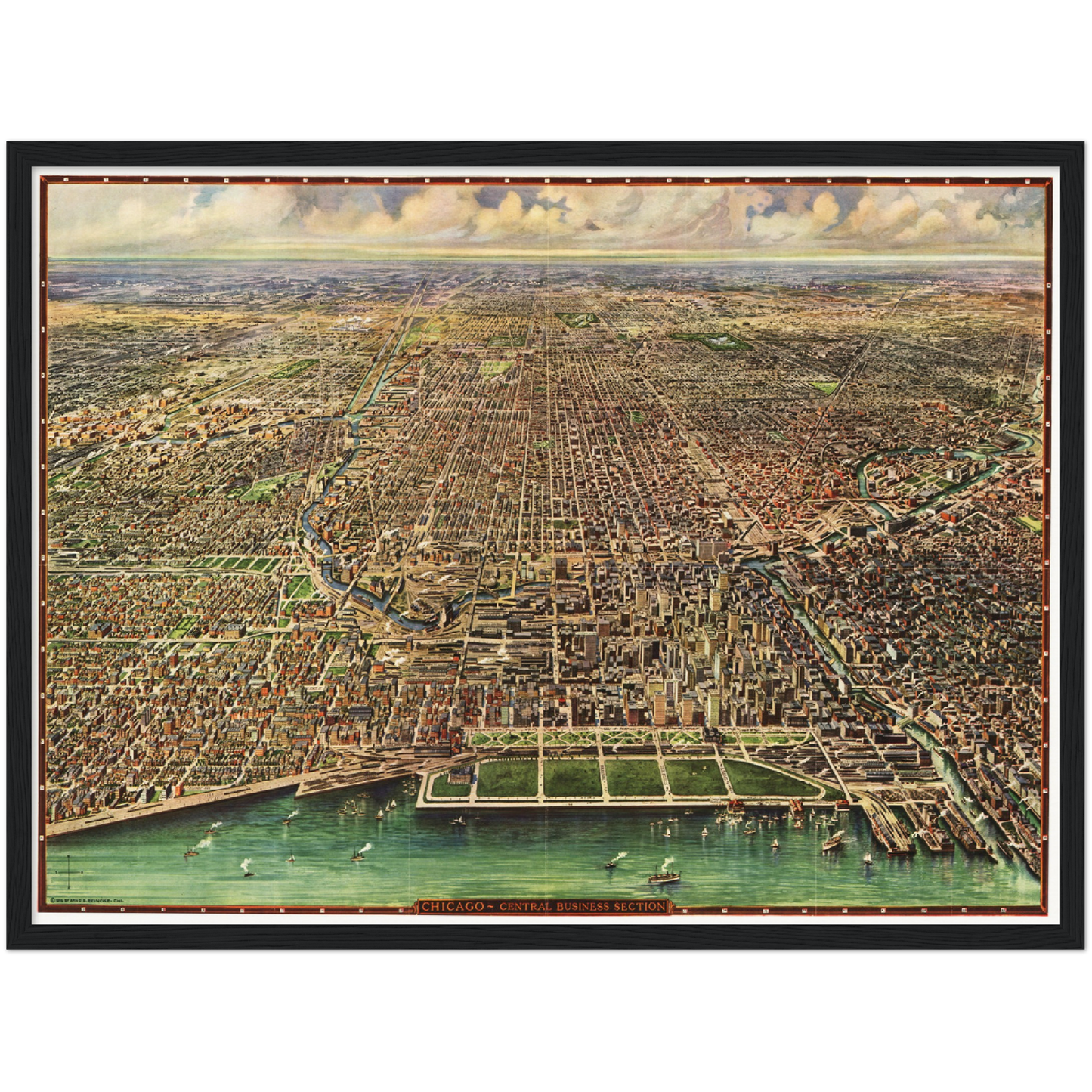 Historical city map  Test product horizontal 3 sizes