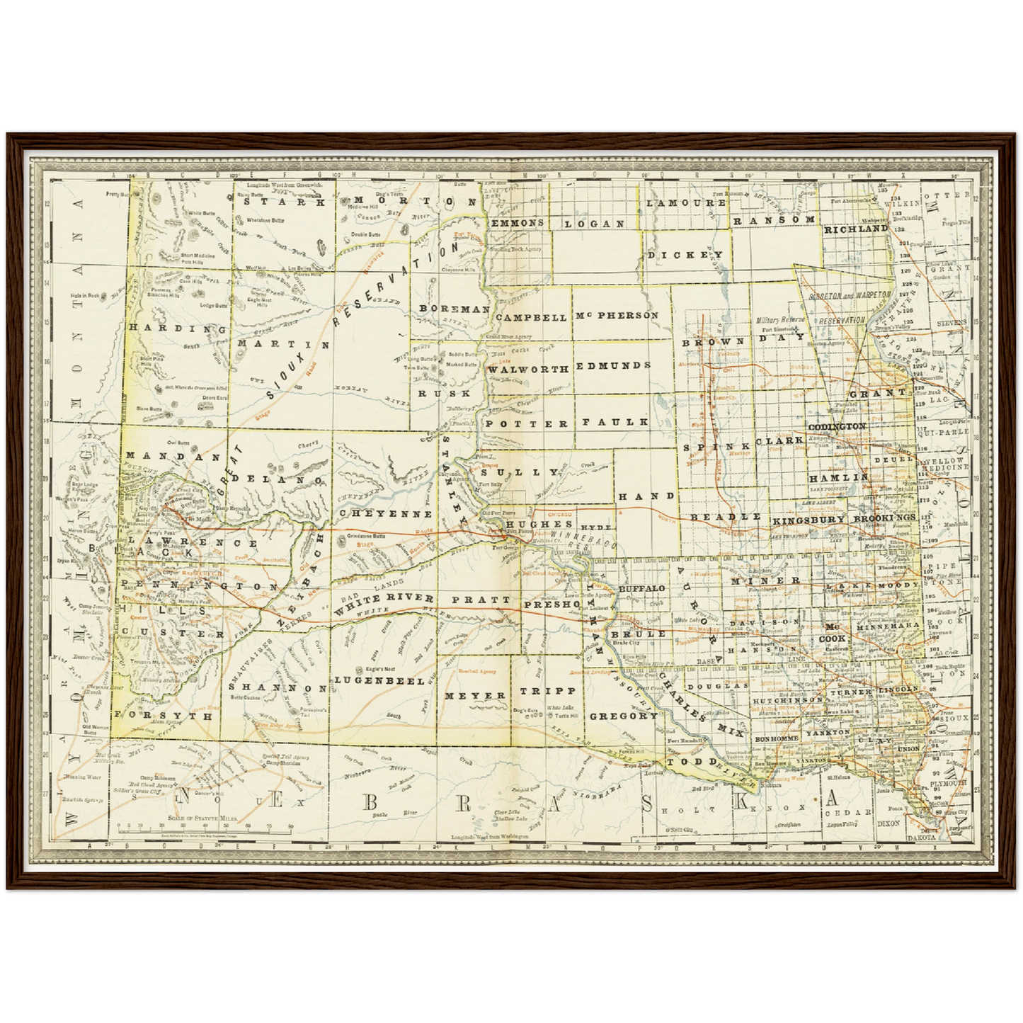 Historical city map  Test product horizontal 3 sizes