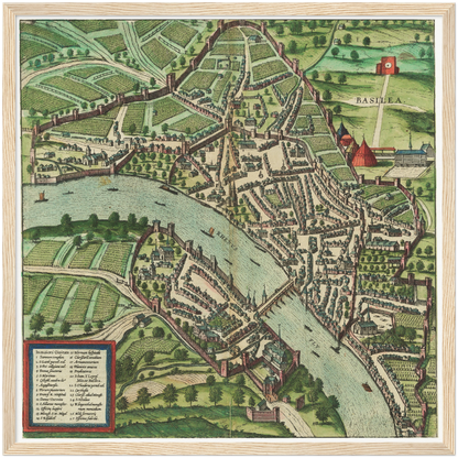 Historical city map  Test product horizontal 3 sizes