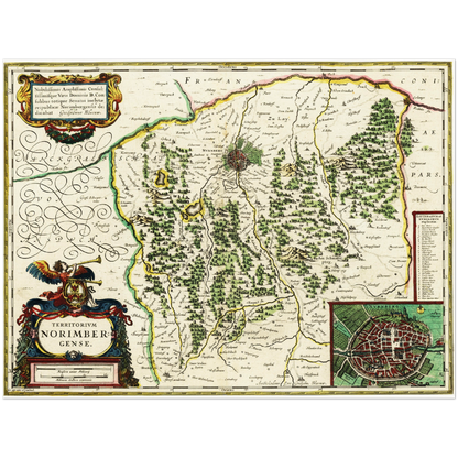 Historical city map  Test product horizontal 3 sizes