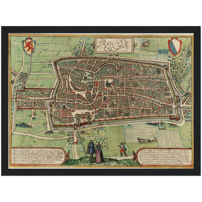 Historical city map  Test product horizontal 3 sizes