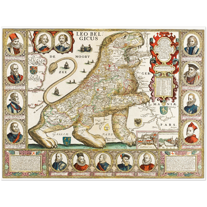 Historical city map  Test product horizontal 3 sizes