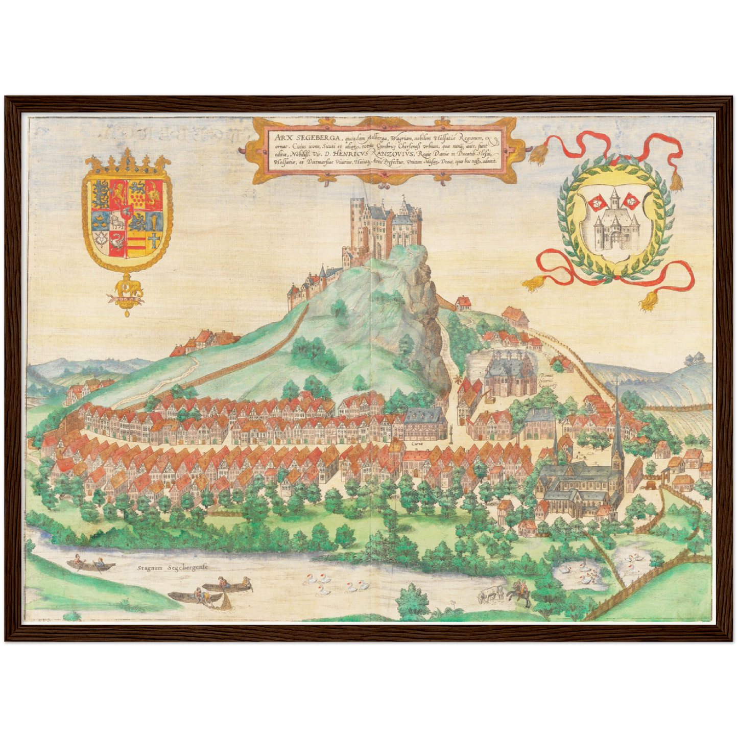 Historische Stadtansicht Segeberg um 1592