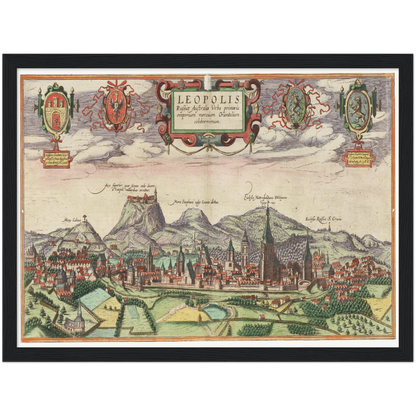 Historical city map  Test product horizontal 3 sizes