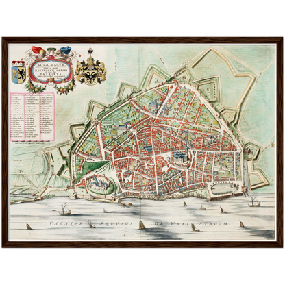 Historischer Stadtplan Nijmegen um 1649