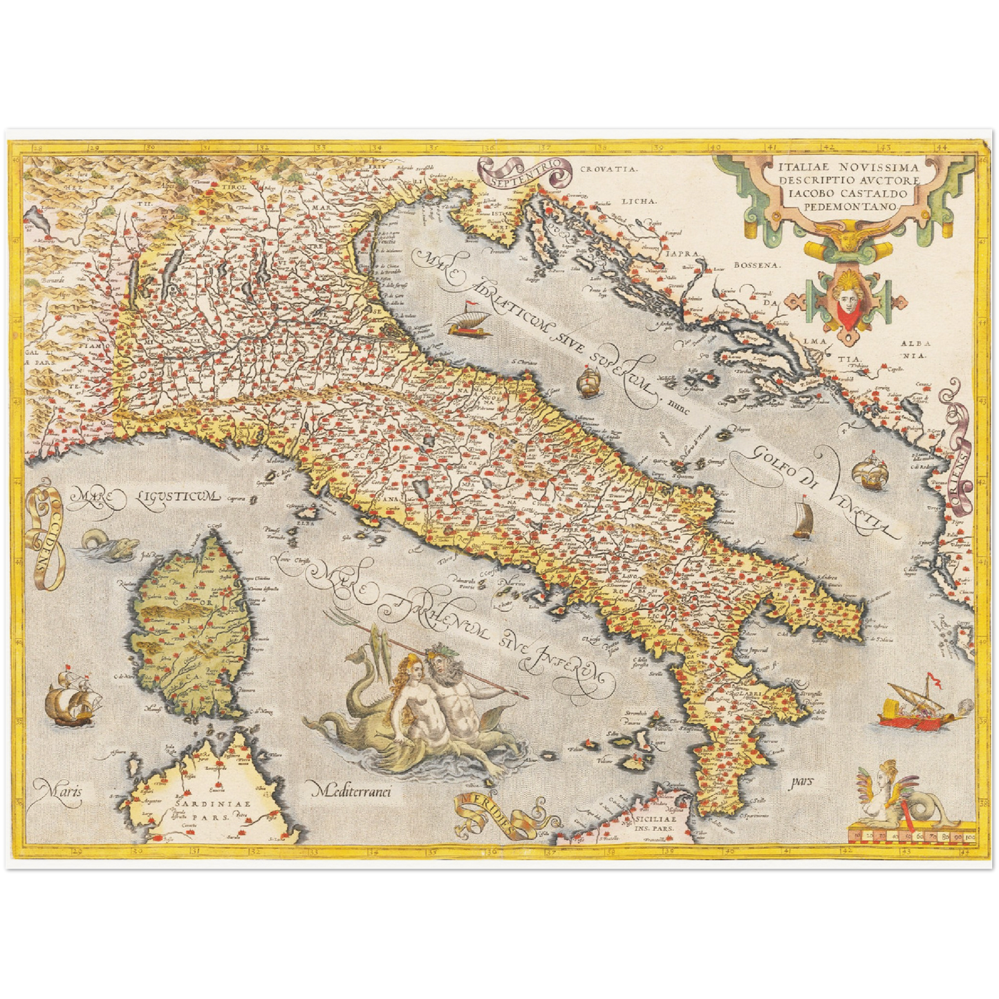 Historical city map  Test product horizontal 3 sizes