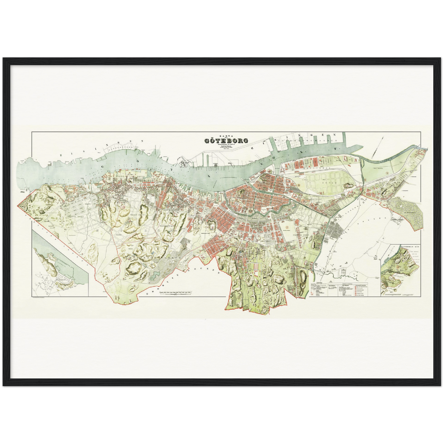 Historical city map  Test product horizontal 3 sizes