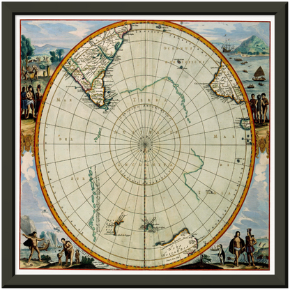 Historical city map  Test product horizontal 3 sizes