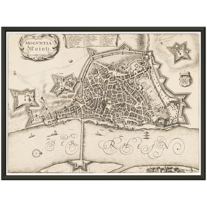 Historischer Stadtplan Mainz um 1670