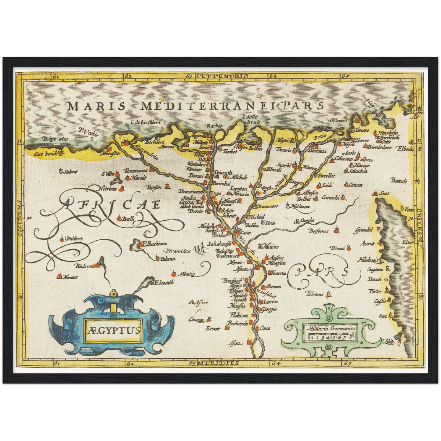 Historische Landkarte Ägypten um 1609
