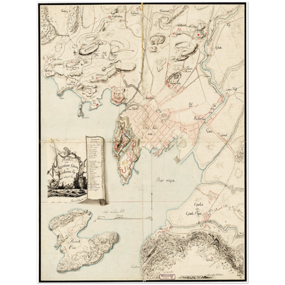 Historical city map  Test product horizontal 3 sizes