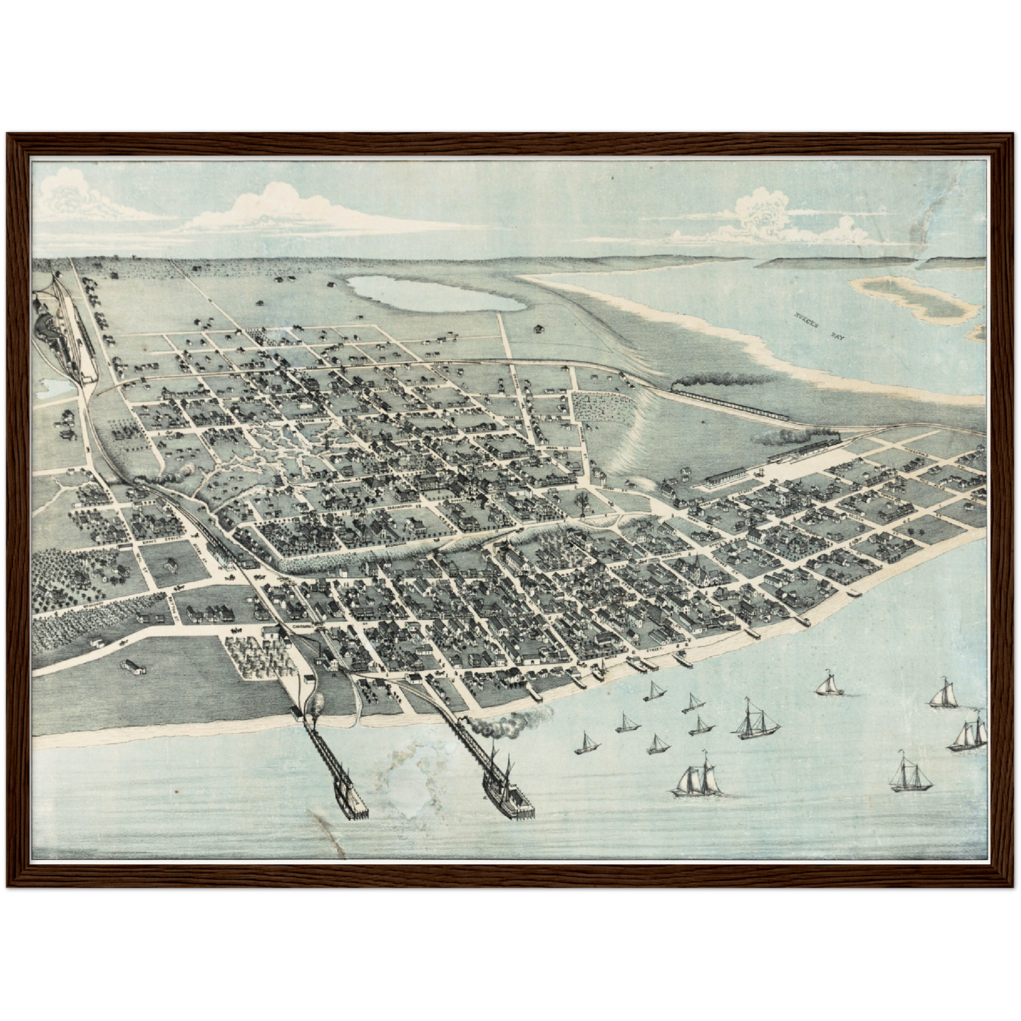 Historical city map  Test product horizontal 3 sizes