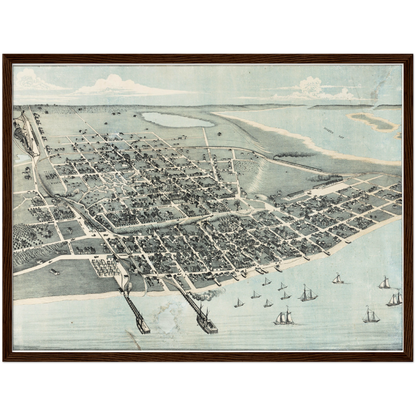 Historical city map  Test product horizontal 3 sizes